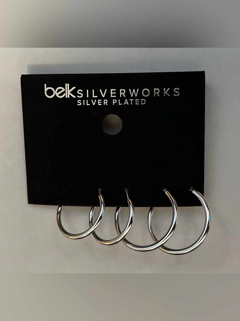 Belk Silver-Plated Hoop Earring Set